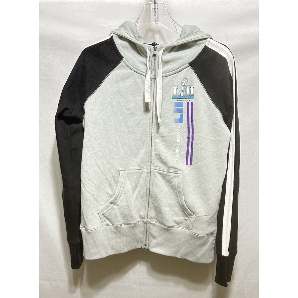 NFL Super Bowl Minnesota 2018 Womens M Fleece Sweatshirt Hooded Jacket NWT‎